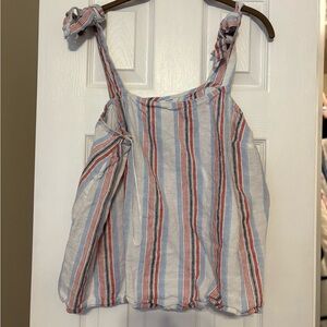 Crown & Ivy Red and Blue Striped Camisole